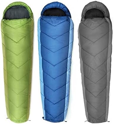 Active DESERT250 Sleeping Bag Mummy Sleeping Bag Super Value Minus '12 °, Blue, Grey or Green. Length: 215 cm, Weight 1300 Size Ripstop Allrounder with Level Compartment blue Size:215 cm