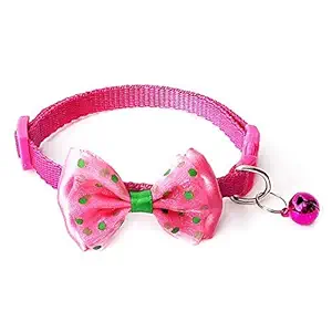 PoochBox Designer Adjustable Bow Design Collar for Puppy/Cat - Color May Vary