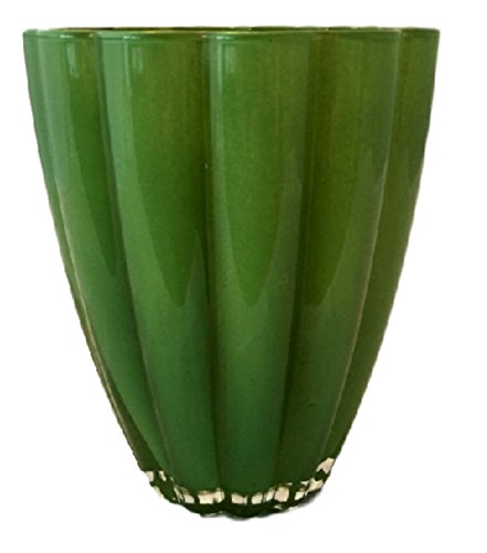 Vase Blumenvase Glasvase grün 17 cm hoch - hochwertig • auch als Übertopf für Orchideen verwendbar, Vasen Blumenvasen
