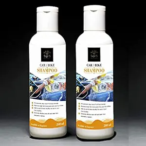 Sapi'S Ultra Car/Bike Shampoo pH Balanced Rich Formula Shampoo with Water softeners for spot Free Finish, Car Cleaner Car Wash Shampoo, 200 ml Pack of 2