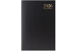 2026 A5 Week-to-View Diary by 1ABOVE – Casebound Hardback Weekly Planner with 60gsm Paper – Compact Organizer for Home, Office & Everyday Use (Black)