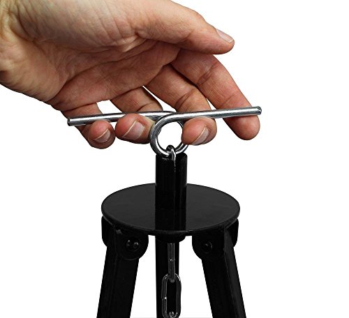 Gulaschkessel Gulaschtopf Set 15 Liter emailliert mit Deckel und Teleskop Dreibein 180 cm durch Kettenzug höhenverstellbar / Feuerkessel – Suppentopf – Outdoorkocher – Glühweintopf – Glühweinkessel - 3