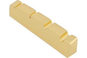 SG Store 1 STK 4-saitiger Bassgitarren-Sattel aus Messing 43 X 9 X 6 Mm Vorgeschlitzter Obersattel für Zubehör für Elektrische PB-Bassgitarren