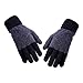 Produktbild Chytaii Handschuhe, gestrickt, Vollfinger, dick, für den Winter, Rutschfest, warme Hände, Farbe Jointif Schwarz