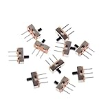 pontonboote mieten Nennleistung: 0,5 A, 50 V DC Zuanty 10 2-Bit-Ein- / Ausschalter SPDT 1P2T 3-poliger vertikaler Mini-Schiebeschalter SS12D00G3 für Leiterplatten
