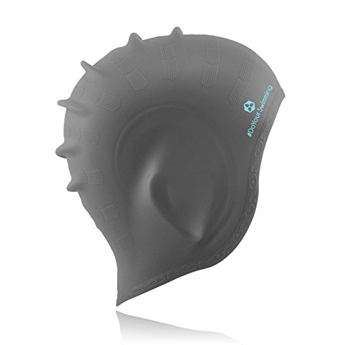 Badekappe »Franklin« mit extra Ohrenschutz. Schwimmkappe, Unisex aus langlebigem Qualitäts-Silikon (Elasthan), sehr elastisch, passt sich jeder Kopfform perfekt an - 2