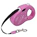 Produktbild Foxpic 3m Hundeleine Führleine Roll-Leine aus ABS bis max. 15kg/33LBS für kleine Hunde Pink (Auto Sicherheitsgurt als Geschenk)