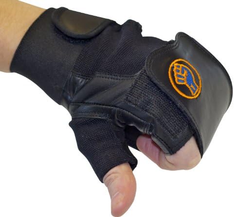Gripeeze Fingerless Sports Glove for Weight Training, Rowing Machines, Racket Sports, Fitness Machines &amp; More –XX Large – Black – Right Hand Single Glove