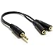 RTS&Tradetrade; Gold Plated female Y splitter AUX auxiliary stereo splitter cable for 3.5mm stereo jack headphone earphone for iPod iPhone mobile PC mp3 laptop RS.159.00