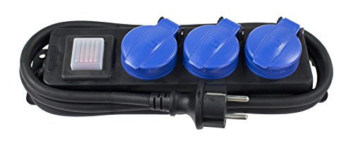 as – Schwabe 3-fach Verteilersteckdose, 1,5m H07RN-F 3G1,5, IP44 Aussenbereich, Gewerbe, Baustelle, 38603 - 3