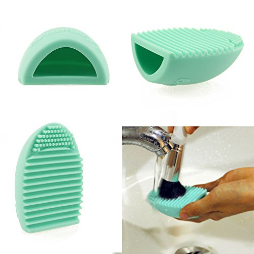 Hotrose®Cosmetic Makeup Brush Foundation finger glove Silicone Hand Cleaning Tools(light green)