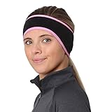 TrailHeads Women's Ponytail Headband - black / fast pink