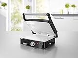 GOURMETmaxx 07277  Turbo-Kontaktgrill / Tischgrill XXL | Für Fettarmes Grillen | Keramik-Antihaftbeschichtung | 1.800 Watt | Schwarz-Weiß
