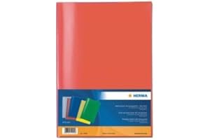 Herma 19992 - Copertina per libri e quaderni formato A4, confezione da 10 pezzi, colori assortiti trasparenti