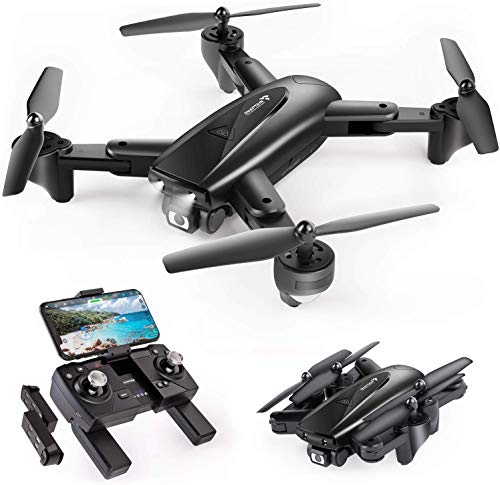 SNAPTAIN SP500 Drone avec Caméra GPS 1080P Pliable ,30 Mins Autonomie,2 Batteires,Suivez-Moi,Auto Rentrer à la Maison ,Smartcapture