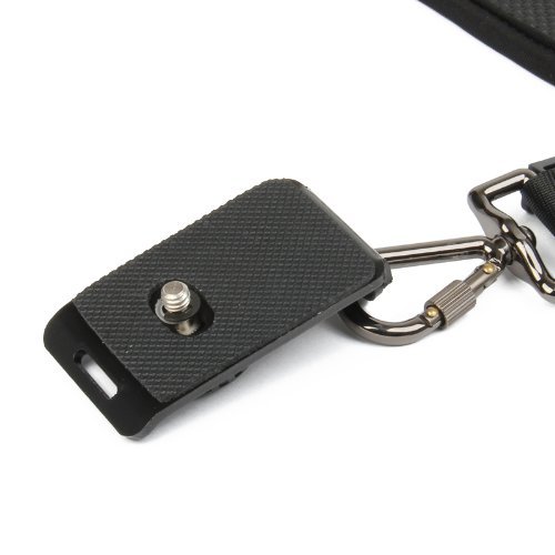 Kaavie - Courroie Sangle d Epaule Quick Release pour Appareil Photo Canon Nikon Pentax Sony Samsung  vis-   plaque unique  est constitu   d un mat  riau en aluminium avec deux oeillets de sangle sur les deux c  t  s pour la fixation d une dragonne et un tour de cou 
