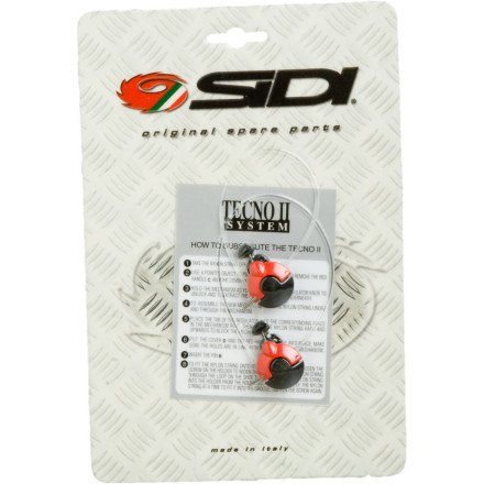Preisvergleich Produktbild DREHVERSCHLUSS SIDI TECNO-2 SYSTEM BLACK / RED PAAR