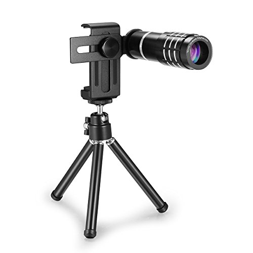TECHO Professional 12X Zoom Teleobjektiv, Fisheye Objektiv, Weitwinkelobjektiv, Makroobjektiv fÃ¼r iPhone X 8 7 6s Plus SE, Samsung Galaxy S9 S8 S7 Edge Google und die meisten Smartphones