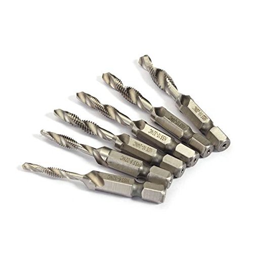 Mohoo Handgewindebohrer Maschinengewindebohrer Drill Bits Satz Edelstahl HSS (M3 M4 M6 M8 M10) Type B - 2