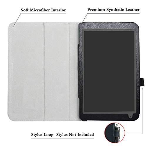 Archos 101b Oxygen hülle,Mama Mouth Folding Ständer Hülle Case mit Standfunktion für 10.1″ Archos 101b Oxygen Android 6.0 Tablet PC,Schwarz - 4