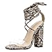 Produktbild friendGG Damen Snake Spitz Offene Spitze Super Hoher Absatz Sexy Schuhe Schnalle