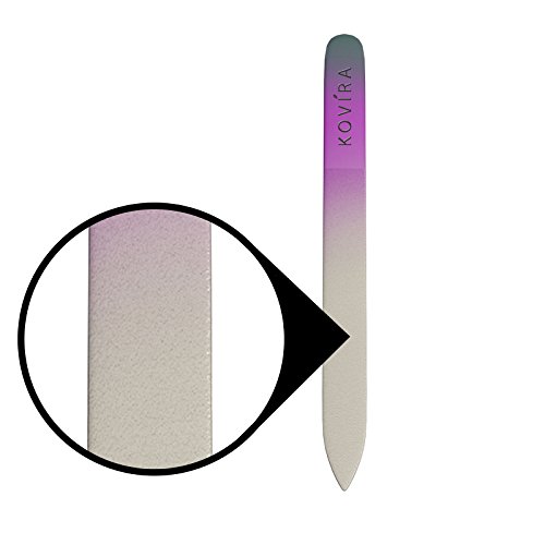 KOVIRA 5 Professional Crystal Nail File with Case – Glass Nail File – Premium Luxury Crystal Glass Finger Nail File Set – Pedicure Fingernail File – Manicure Nail Files and Buffer Kit by Kovira - 4