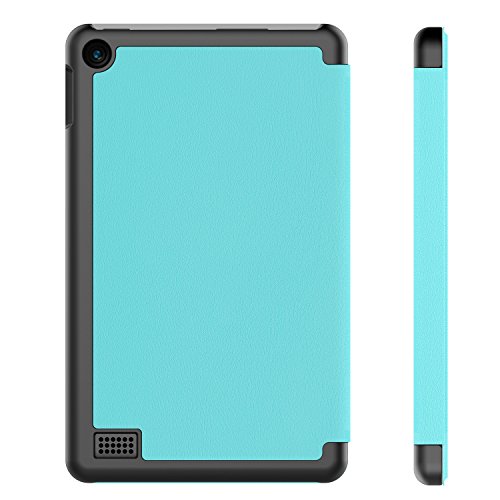 Fire 7 Hülle, JETech Schutzhülle Tasche Case Cover mit Standfunktion für Amazon Fire 7 Tablet (5th Generation – 2015 Modell) (Blau) - 2