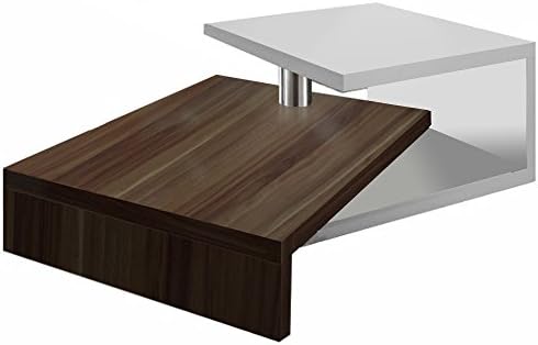Regalwelt 2005-kf-wsm-mag Turny – Coffee Table (84 x 60 x 35 cm, White Nussbaum Glanz