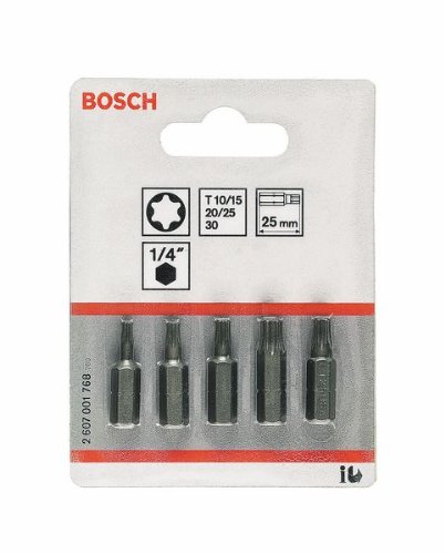 Bosch Pro 5tlg. Schrauberbit-Set Extra Hart für Innen-Torx-Schrauben