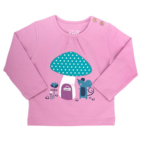 Kite Baby Girls Mouse And House Long Sleeve T-Shirt, Pink, 0-3 Months