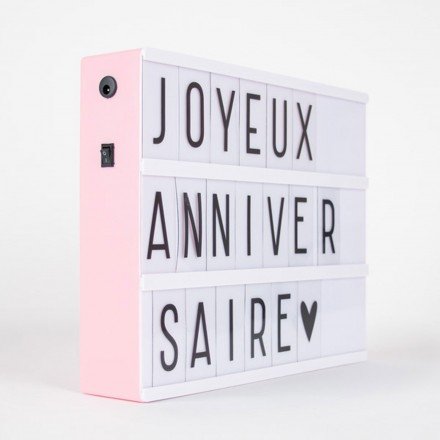A lovely little Company – Lightbox Pink – Leuchtkasten mit 85 x Buchstaben und Symbole – 30 x 22 cm - 2