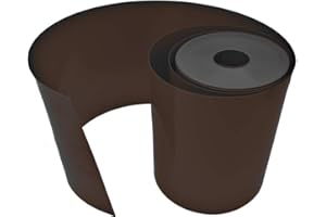 Sorton - Flexible Rasenkante Kunststoff, Beeteinfassung Rund - Beetumrandung PVC, Blumenbeet Umrandung unsichtbar - Rasen und Beetbegrenzung hergestellt aus altplastik (25 cm x 10 Meter, Braun)