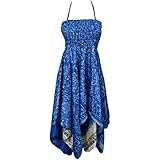 Indiatrendzs Women's Dresses Poly Silk Printed Uneven Midi Dress Free Size
