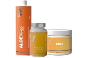 Weekontrol Pack TAF Detox Quemagrasas Aloe Vera Puro para Beber 99% + Té Termogénico Potente + Fibra Saciante. Digestión y Control de Peso (1200Gr, Aloe Mango-Té Limón-Fibra Manzana)