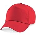 Listers Schoolwear Kids Plain Baseball Cap Girls Boys Childrens Hat School P.E. Summer Sun Hat 50 UPF Adjustable - Black - White - Red - Blue - Yellow