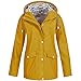 Produktbild PAOLIAN Damen Regenjacke Strickjacke Mantel Einfarbig im Freien Wasserdichte Kapuze Regenmantel Winddicht Mantel Jacke