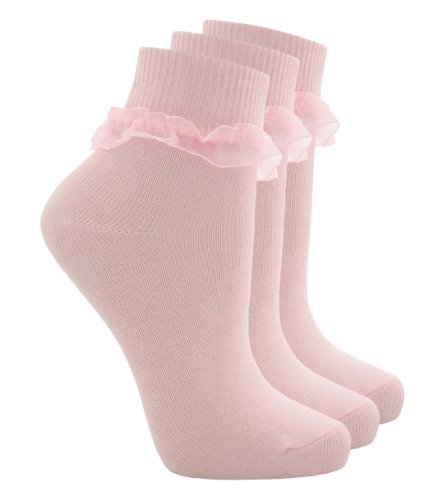 TICK TOCK COTTONIQUE Baby & Girls Socks Cute Frilly Ruffle Organza Lace School