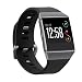 Produktbild Altsommer für Fitbit Ionic Armband mSilikon Sportarmband Uhrenarmband Health & Fitness Smartwatch mit Edelstahl Schnalle justierbares Ersatz Sport Bügel Armband für Damen Herren (Schwarz)