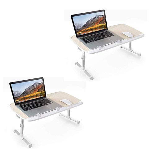 TaoTronics Mesa Ordenador Portátil Altura y Ángulo Ajustable Cama Escritorio Auxiliar Plegable de Madera Utilizado para Bandeja Desayuno Cama?Bandeja Sofá?Bandeja Cama?Escritorio para Lectura