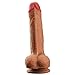 Produktbild QPZM Zweischichtiges Flüssiges Silikon Simulation Penis,Paar Simuliert Penis,Weibliche Masturbation,Hoher Simulationsdildo,Gesundheitsprodukte Für Erwachsene Stress Abbauen/braun / 19x3.