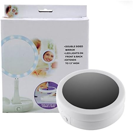 ESOON Mirror with 10x – Collapsible 360° rotation, LED Makeup Mirror