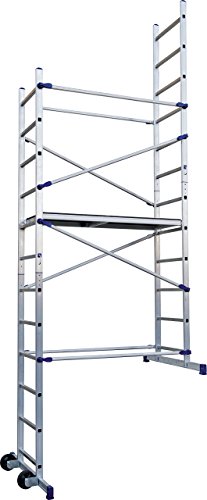 Aluminium Arbeitsgerüst Mod. Flosse Clic Arbeitshöhe 4,36 MT - 4