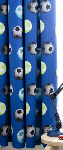 Catherine Lansfield Kids Football Curtains - Blue