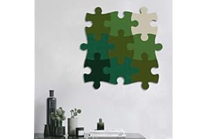 BESER LEE Memo Bulletin Board for Walls, 9 pcs Felt Cork Board Tiles Wall Stickers, Jigsaw Puzzle Shape Push Pin Eva Boards Self Adhesive to Keep Photos Display Board Pads Pictures Poster Goals Notes Decorative