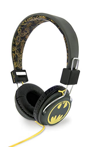 OTL Technologies DC Comics Batman Vintage Logo Nero, Giallo Circumaurale Padiglione auricolare cuffia