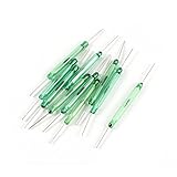 Tubo de vidrio tamaño (aprox.) : 28 x 3 mm/cm x 2,79 0,3 cm (L x D);Tamaño del Terminal (aprox.) : x 0,7 13 mm/0,07 cm x 1,3 cm (L x D) (cada lado)