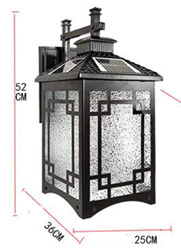 Preisvergleich Produktbild ACZZ Solarwandlampe Chinesische Wasserdichte Gartenlampe Im Freien Europäische Landhaustür Im Freien Wandlampe Stadtstrom Doppelzweck,C,Licht