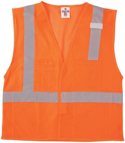 ML KISHIGO1084 Ultra-Cool Polyester Velcro Front Multi Pocket Vest, 3X-Large, Orange