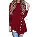 Produktbild Damen Bluse Elegant Bluelucon, Frauen Asymmetrisch Langarm Casual Oberteil Lose Rollkragen Langarmshirt Tunika Sweatshirt Hemd T-Shirt Top