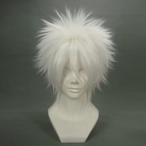 Tengs 12.6" Layered White Cosplay Wig -- REBORN Byakuran